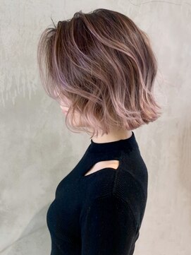 アルバム 銀座(ALBUM GINZA) ホワイトピンク_ラベンダーカラーくびれミディ_ba273331