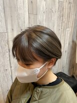 マインド サイトー ヘア アンド スパ mind saito hair&SPA&nbsp;ショートWカラー×耳掛けスタイル