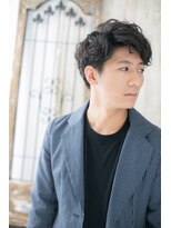 モッズヘア メン 南越谷南口店(mod's hair men) ワイルド短髪パーマセミウエットアンニュイ ヘアM