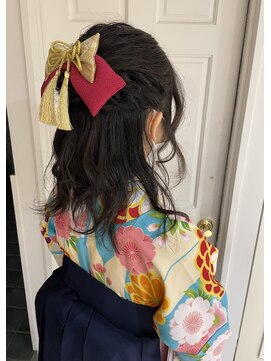 ネオリーブ チッタ 阿佐ヶ谷店(Neolive citta) 卒業式袴着付け☆ビックリボンハーフアップスタイル