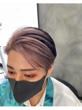 クラッチバイシオンアグリゲイト(CLUTCH by Zi-on aggregate) ピンクベージュ×フェイスフレーミング/ポイントブリーチ