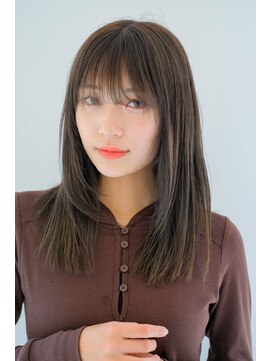 ガリカ シーム(Gallica/SEAM) ブリーチなしダブルカラーオリーブベージュ/シースルーバング