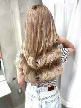 アルマバイロサ(ALMA by ROSA) ハイベージュカラー×シールエクステ70枚　担当SE-YA