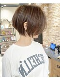 大人可愛い小顔ひし形クビレ丸み20代30代40代大人ショート(蘭)