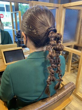 リノ 船橋(Lino) 【似合わせカット】ツインお団子ヘアセット