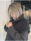 10代.20代.30代バレイヤージュ/ボブ/ホワイトブロンド