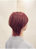 センターパートウルフ