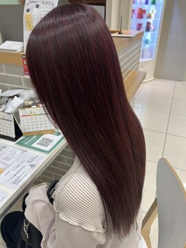 アヴァンス 深井店(AVANCE.) ロングヘア×レッドカラー×ハイライト