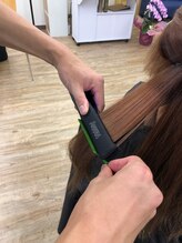 薬剤を流して熱を与えます♪ ここが一番のポイントになります☆ 【池袋/池袋縮毛矯正/縮毛矯正/髪質改善】