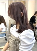 ミディアムレイヤー　ラベンダーピンク　ブリーチなし