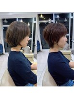 アンド ストーリーズ(&STORIES)&nbsp;前髪あり耳掛け丸みくびれ大人ショートボブ20代30代40代50代＊