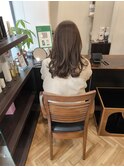 ベージュブラウンゆる巻きロング