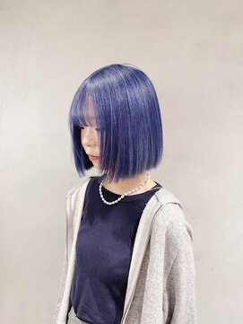 チェレ オレ 新金岡店(Chere ore) ボブカラー、ダブルカラー、パープルカラー、前下がりボブ