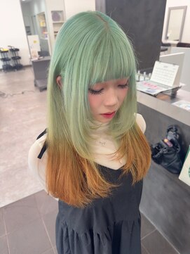 ガルボヘアー 桟橋店(garbo hair) ツートンカラーハイトーン20代30代40代レイヤーカット