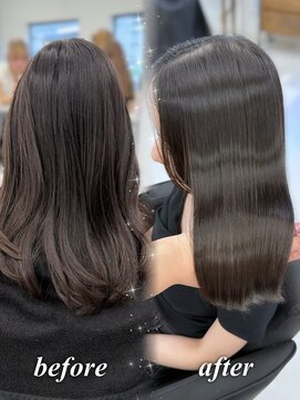 ハピネス 梅田茶屋町店(HAPPINESS) 韓国風/レイヤーカット/顔周り/顔まわり/髪質改善/ベージュ