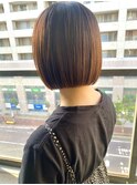 シンプルなぱつっとボブ