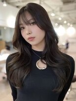 ノイズオオサカ 天王寺店(NOISM OSAKA) 小顔外ハネミディアムアッシュ20代30代40代くびれミディ韓国ヘア