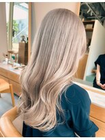 エルム 府中(yelm)&nbsp;【ピンクベージュ×ロング】#ダブルカラー#ケアブリーチ#韓国