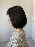 20代30代40代◎小顔に見えせる似合わせカットオリーブグレー