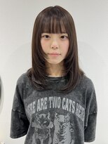 ラミエバイメルト 下北沢(lamie by melt) レイヤーカットダークグレージュ顔周りウルフ下北沢20代30代