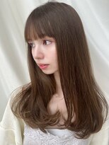 バイオレット 表参道店(Violet) 上品レイヤーカット前髪カットチョコブラウンダークブラウン