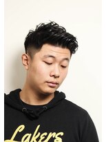 レンゲン(LENGEN)&nbsp;束感刈り上げビジネス七三ツーブロックアップバング２３９