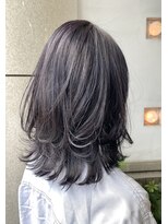 ヘアアンドメイク スタジオ ミムロ(HAIR&MAKE STUDIO MIMURO) 外ハネミディアム・ブルージュカラー