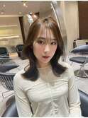 くびれ巻き/韓国風/ヨシンモリ/透明感カラー/レイヤーカット