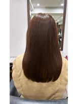 ハピネス クローバー 八木店(Happiness CLOVER) 大人可愛い髪質改善カラー ピンクブラウン レイヤーロング