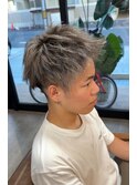 【RIENS】メンズフルメッシュシルバーカラー×木村康二