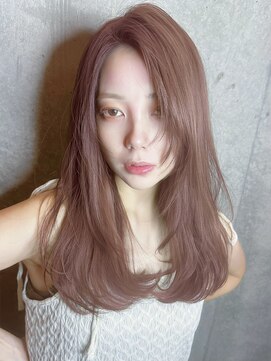 クーエフー(coo et fuu) ピンクベージュ10代20代30代/透明感カラーロングレイヤー