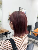 クラン 六甲道(Chlan) 軽め大人ボブ×レッドカラー