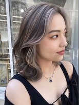かきあげ流し前髪レイヤーカット