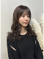 リブロ(LiBro) ココアベージュ大人ガーリーウェーブミディアム似合わせカット