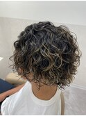 メンズハイライト縮毛矯正履歴にブリーチパーマ