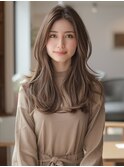 ★暗めカラーグランマッシュフェイスフレーミングデザインカラー