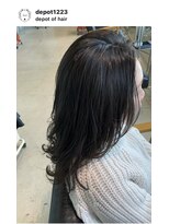 ディポット オブ ヘアー(depot of hair)&nbsp;前髪無しかきあげレイヤースタイル