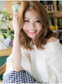 外国人風ハイトーンカラー小顔エアリーミディh4上尾20代30代40代