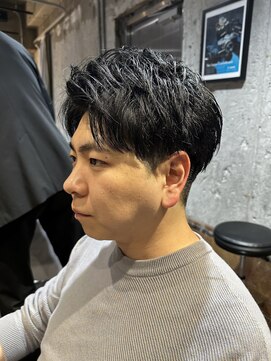 メンズココ 日本橋店(MENS COCO) 20代30代ブルーブラックフェードツーブロック