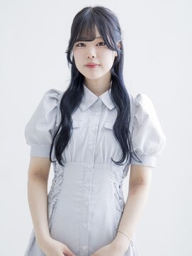 ピノ ウメダ(Pinot UMEDA) #ブルーブラック #ポイントヘアアレンジ