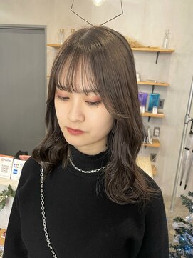 シェル 津山の手店(shel) 10代20代髪質改善透明感カラー韓国風グレージュ