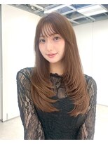 ユーフォリア 銀座(Euphoria)&nbsp;暗めカラー/レイヤーカット/顔まわり/韓国/銀座/前髪/