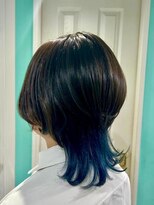 マティーナ ヘアー 池袋(Matina hair)&nbsp;【ウルフ/インナーカラー/ネイビーブルー】池袋美容室