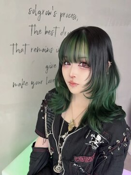 ロサ ファイブヘアー(Rosa..5Hair) ブラック×グリーン★