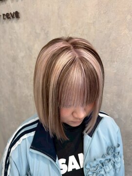 ブリッツ レボ(BLITZ-REVO) ピンクベージュ/アンブレラカラー/クールショート/前髪/柏駅