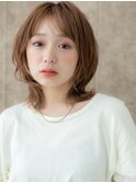 スモーキーベージュ/ハッシュカット/顔周りカット/ウルフカットe