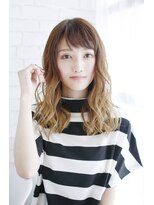 シュシュット(chouchoute)&nbsp;小顔グラデーションカラーバターブランジュ美髪ダブルバング/001