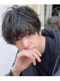メンズ 好感度抜群!スリークショート×色気のあるゆるパーマ