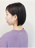 黒髪ストレートミニボブ