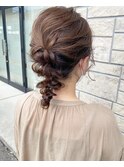 編みおろし　玉ねぎヘア　ヘアアレンジ
